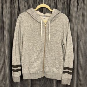Grey hoodie with stripes